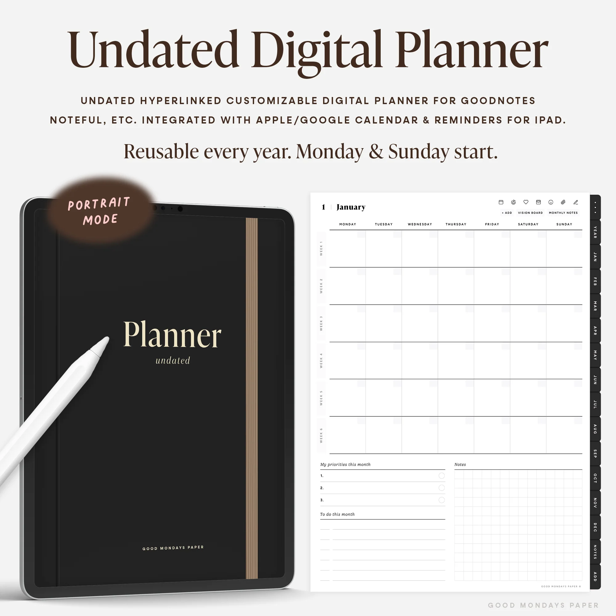 Undated Digital Planners